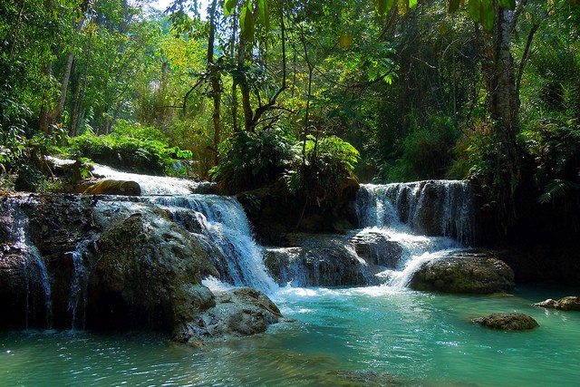 Laos Kuang Si Waterfal