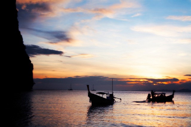 Boats in Railay beach