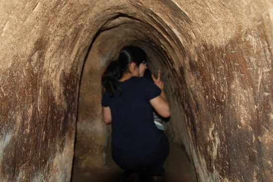 Inside the Cu Chi tunnels 