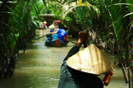 River life in Mekong Delta, Vietnam