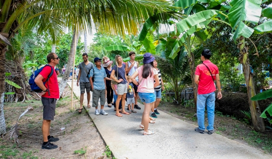 An Khanh tourist village in Mekong Delta, Vietnam