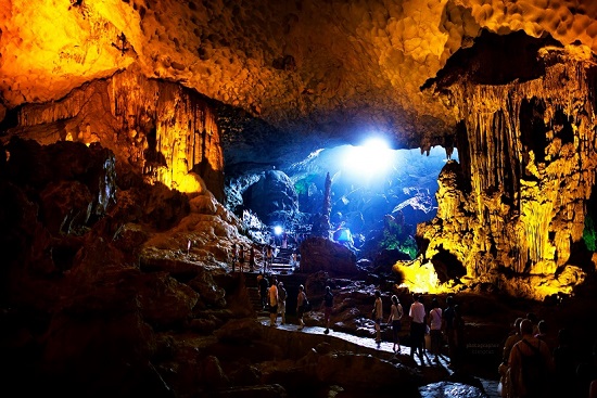 Sung Sot cave is one of the must visit caves in Halong bay