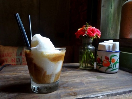 Coffee with coconut milk in Vietnam