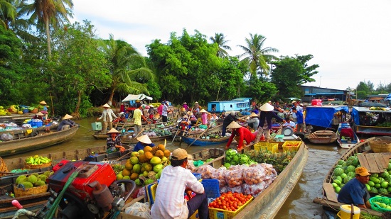 Cai Be is one of the 4 must see floating markets in Mekong Delta, Vietnam 