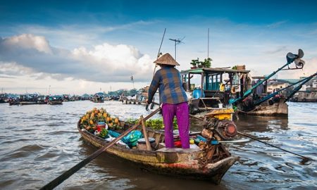 Cai Rang floating market in Mekong Delta, Vietnam