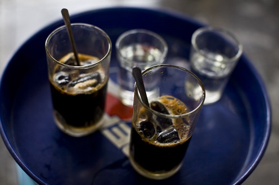 Iced black coffee in Vietnam 