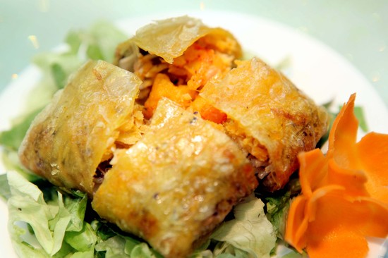 Crab spring rolls (Nem Cua Be) in Hanoi