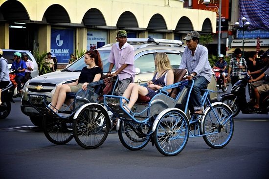 Cyclo is one of the best way to get around Vietnam on local public transport