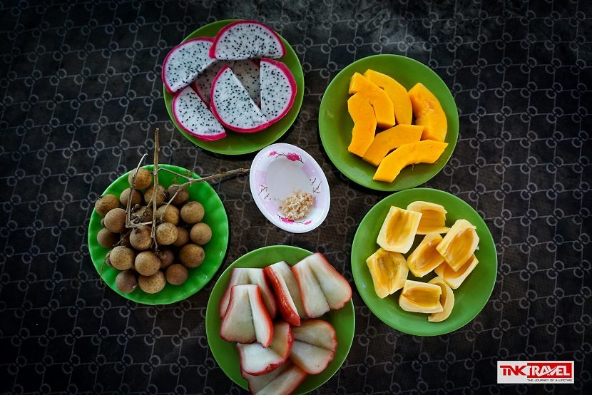 Tasting fruits in the Mekong Delta