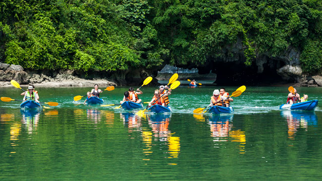 Best places to go kayaking in Vietnam: Ha Long Bay (Quang Ninh Province) 