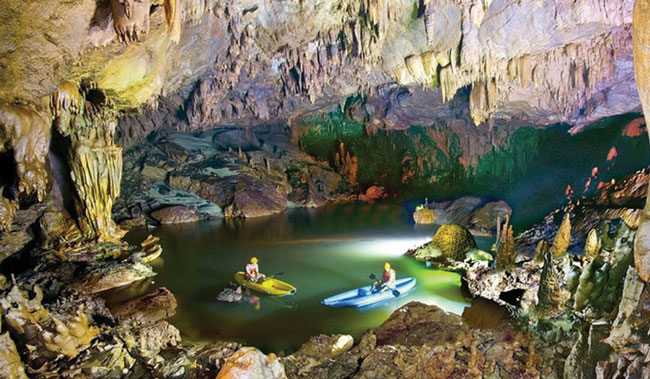 Best places to go kayaking in Vietnam: Phong Nha Cave (Quang Binh Province) 