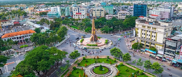 Ca Mau City from above 