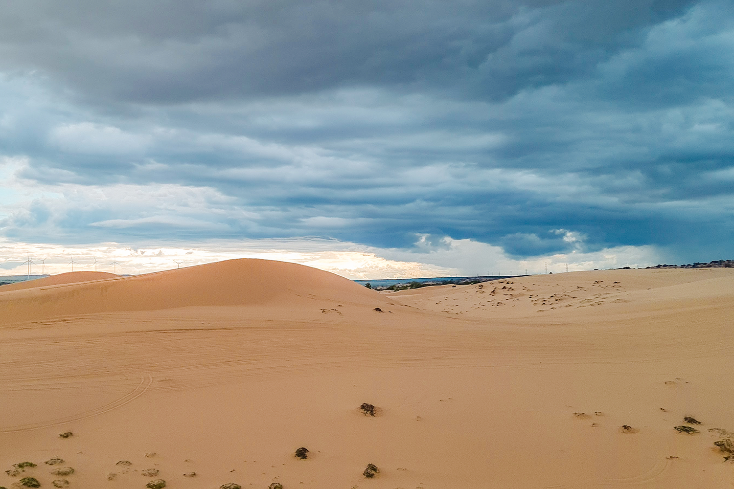 White sand dunes