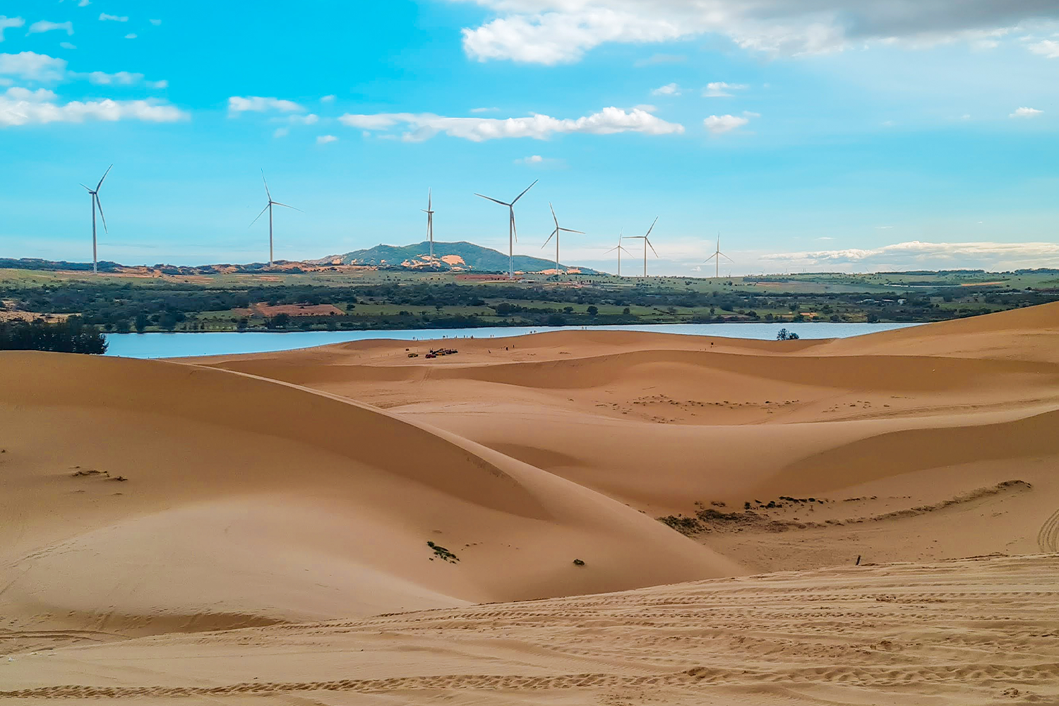 White sand dunes
