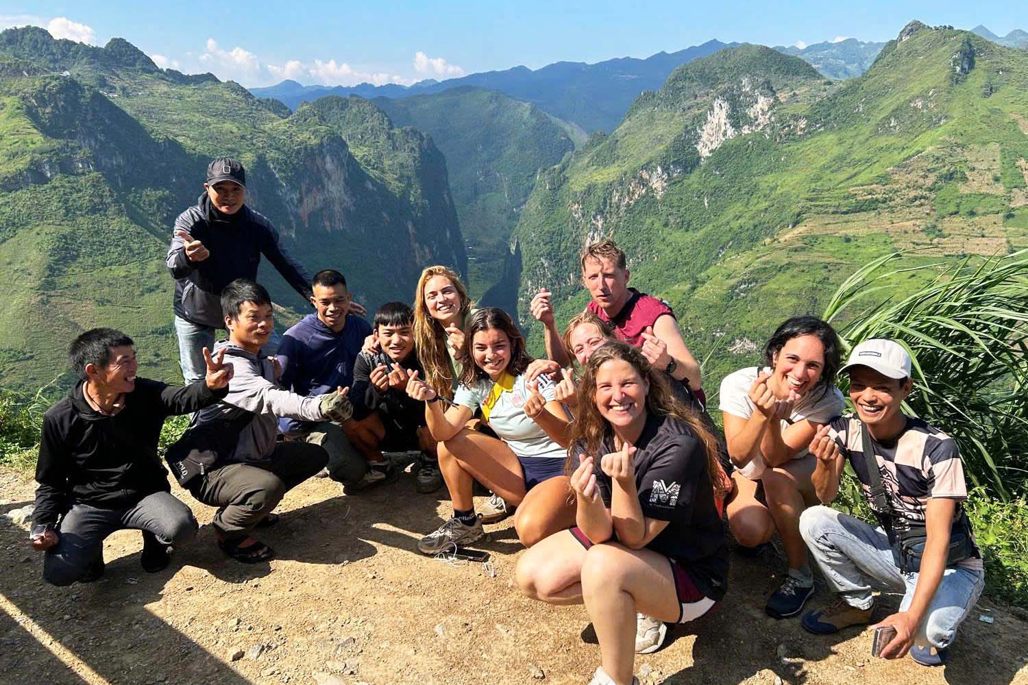 Group of friends on Ha Giang